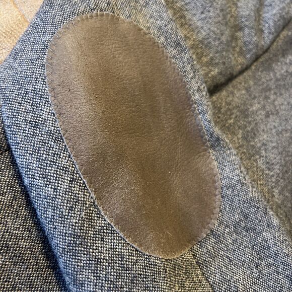 Stafford Blazer Jacket Mens 48 Long Brown Wool Tweed Elbow Patch Classic Preppy - Picture 5 of 15